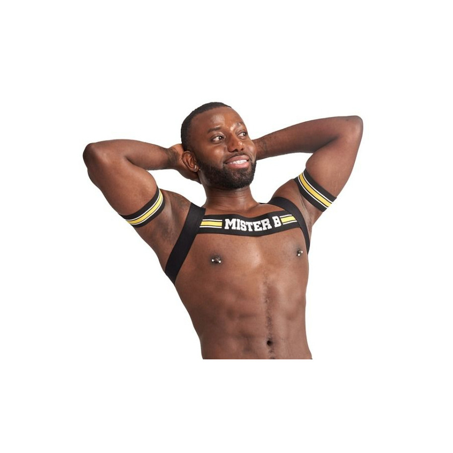 Harnais élastique X-Back Noir-Jaune