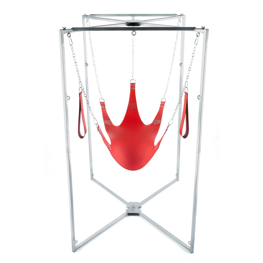 Kit Sling Cuir 5 Points Rouge Armature Grise