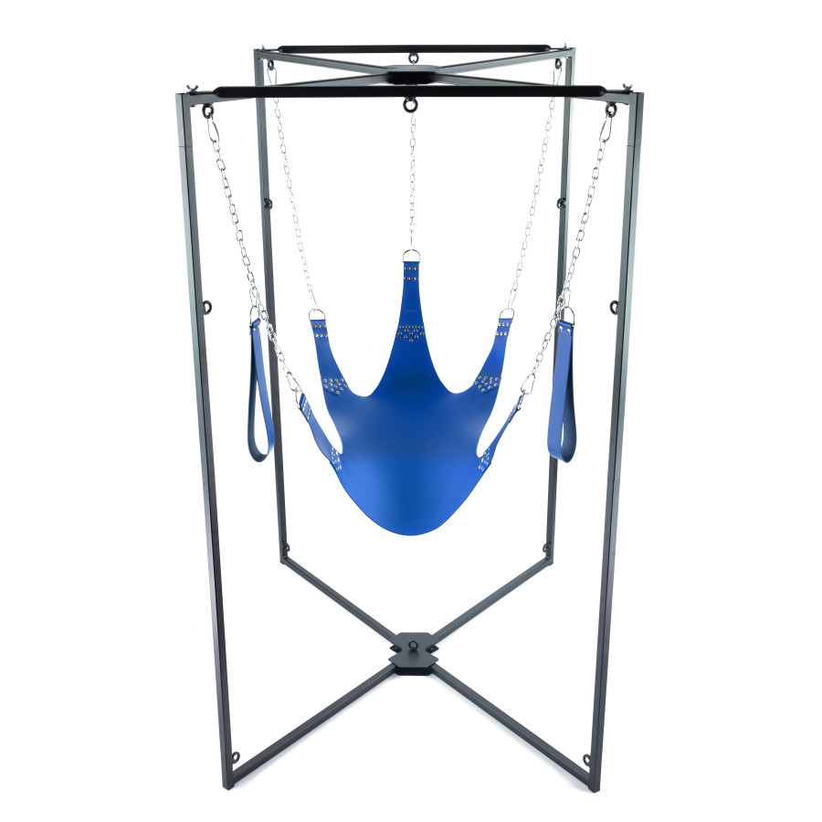 Kit Sling Cuir 5 Points Bleu Armature Noire