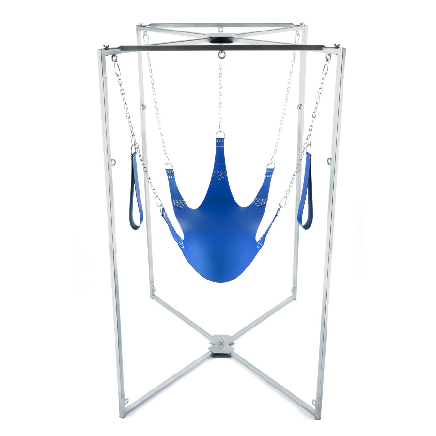 Kit Sling Cuir 5 Points Bleu Armature Grise