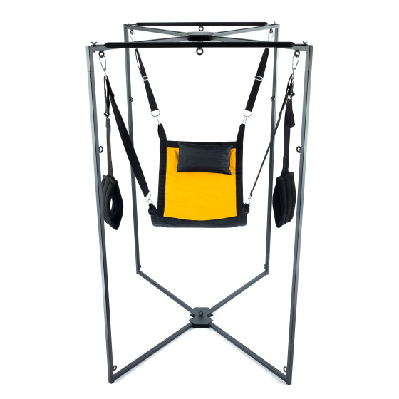 Kit Sling Tissu Carré Jaune-Noir Armature Noire 