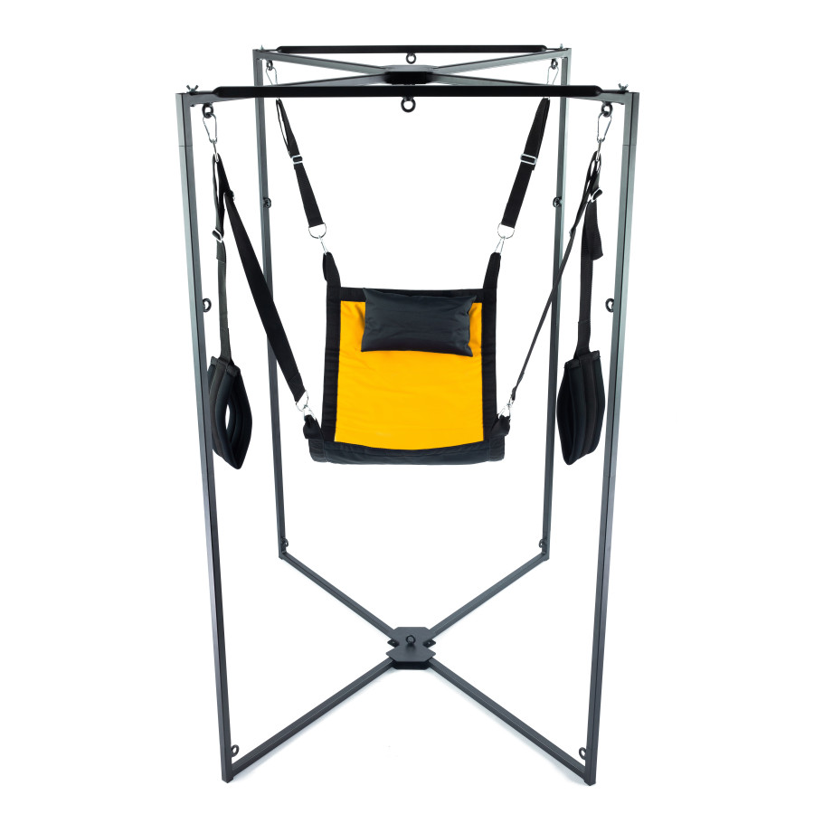 Kit Sling Tissu Carré Jaune-Noir Armature Noire 