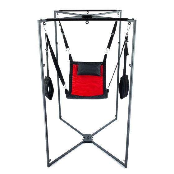 Kit Sling Tissu Carré Rouge-Noir Armature Noire