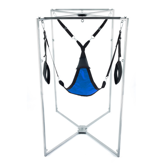 Kit Sling Tissu Triangle Bleu-Noir Armature Grise