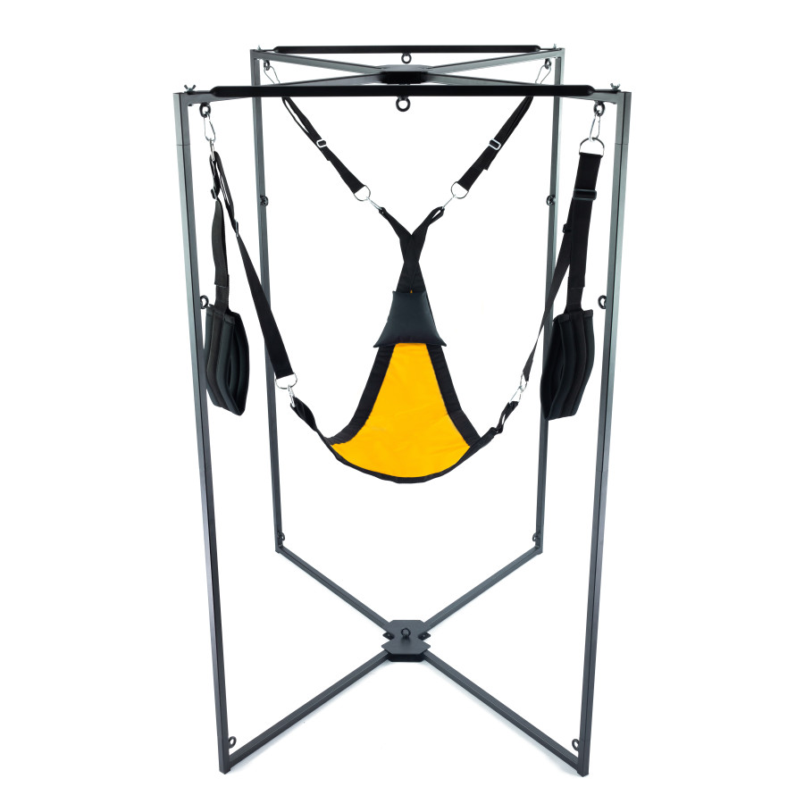 Kit Sling Tissu Triangle Jaune-Noir Armature Noire