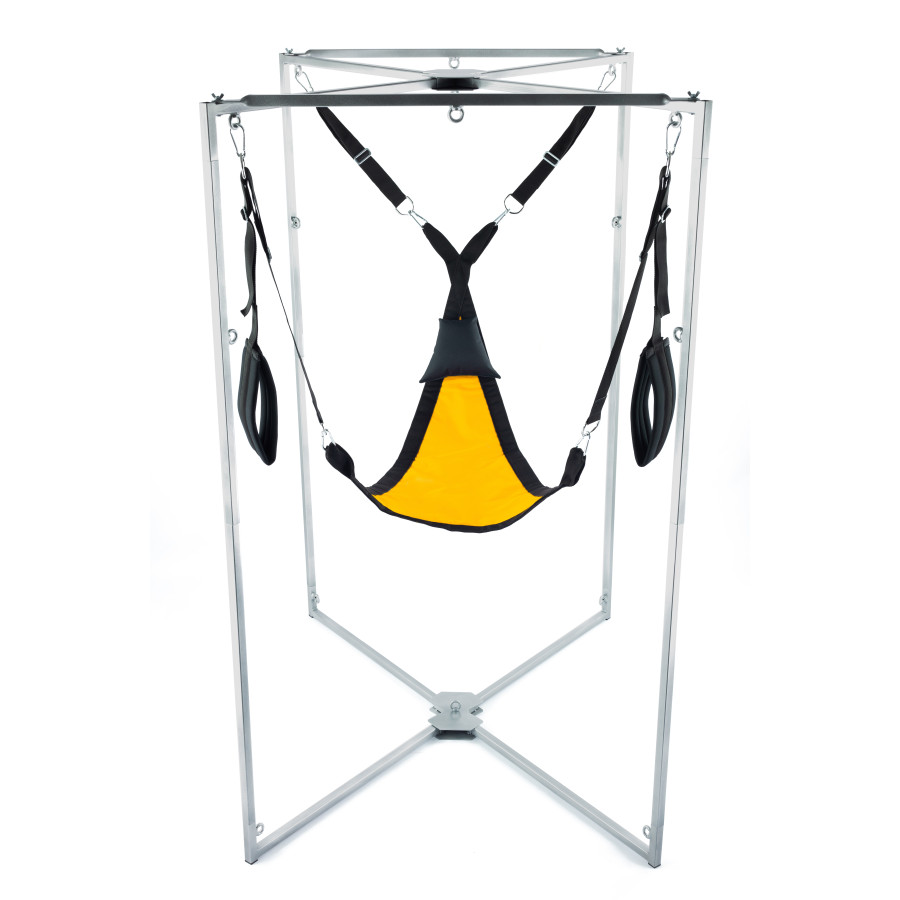 Kit Sling Tissu Triangle Jaune-Noir Armature Grise