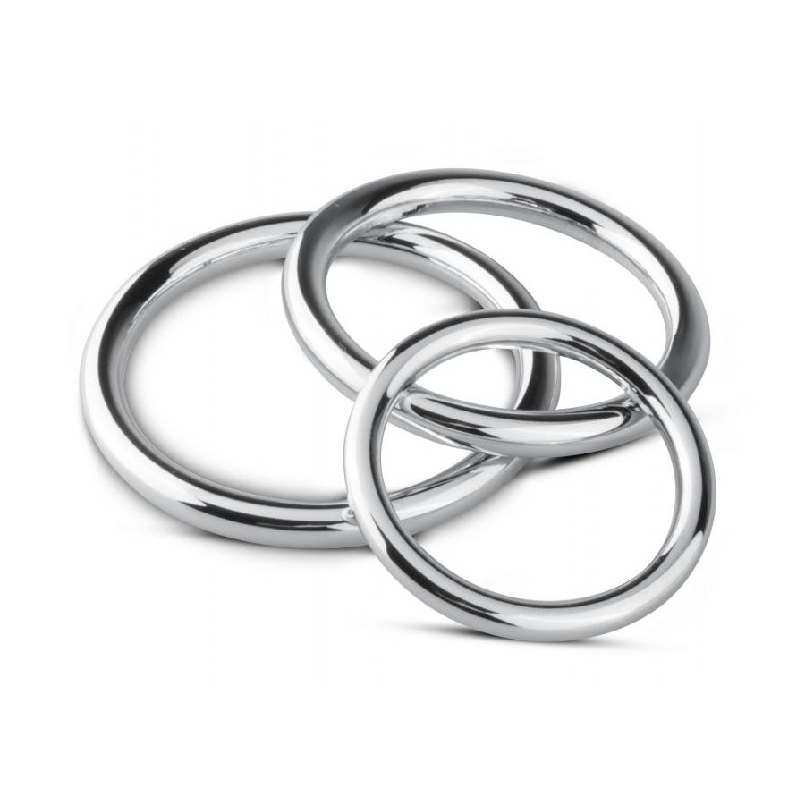 Lot de 3 cockrings Sinner Rings 40 à 50mm