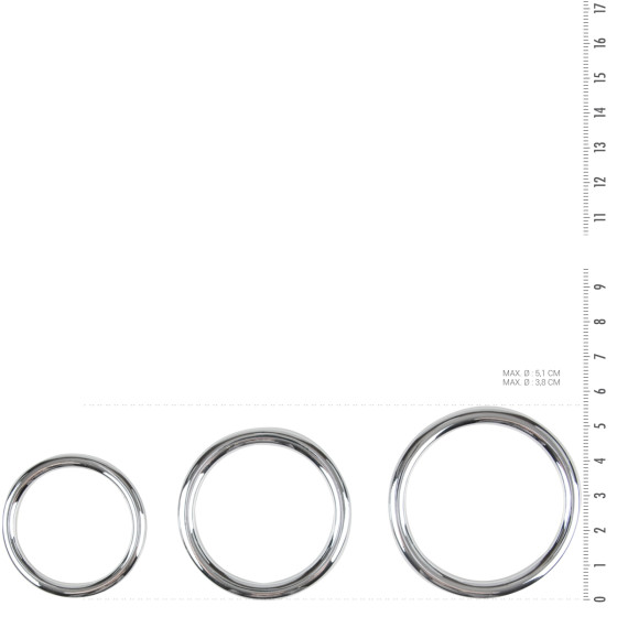 Lot de 3 cockrings Sinner Rings 40 à 50mm