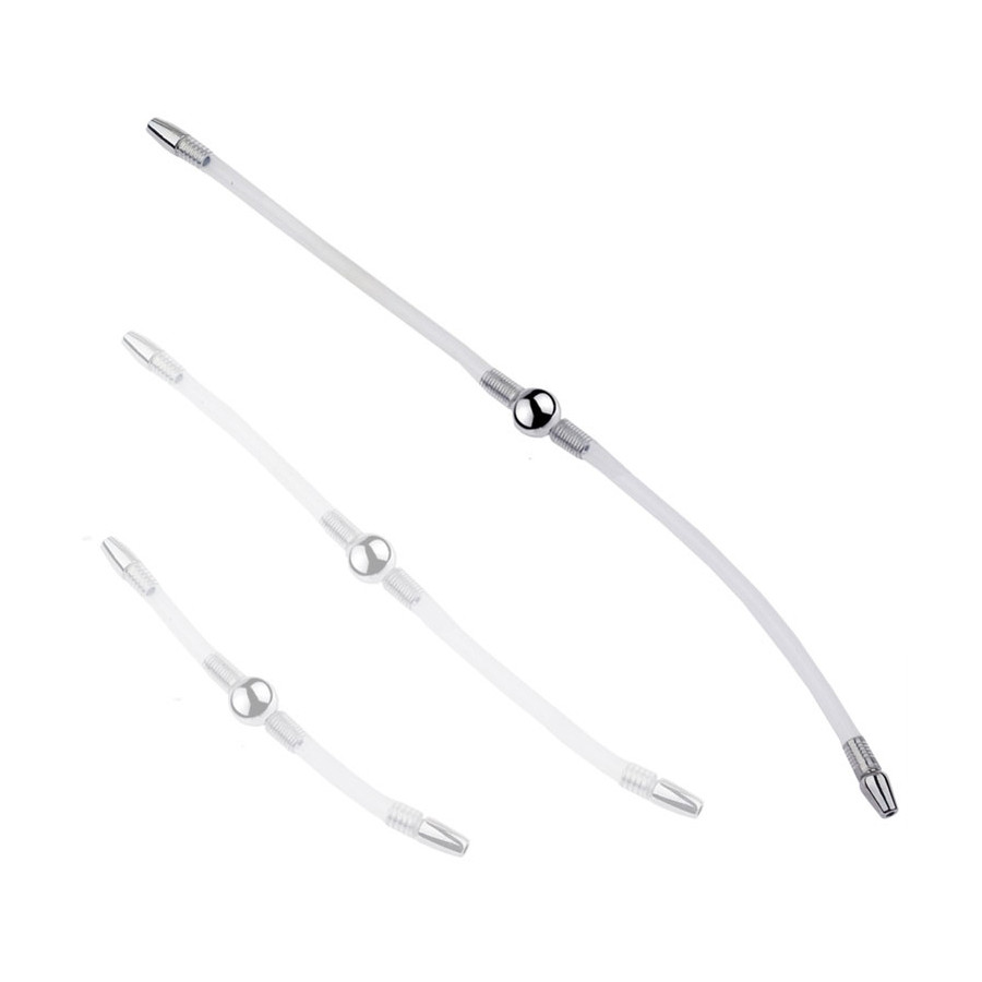 Double Tige d'urètre flexible Flexi Duo 34cm - Diamètre 8mm