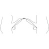 Double Tige d'urètre flexible Flexi Duo 34cm - Diamètre 8mm