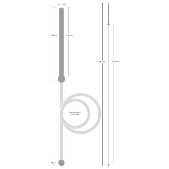 Plug Penis et Flexible Piss To Mouth 11cm - Diamètre 7mm