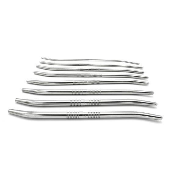 Kit de 8 Tiges d'urètre end Curve 14 cm - Diamètres 4 à 13mm 