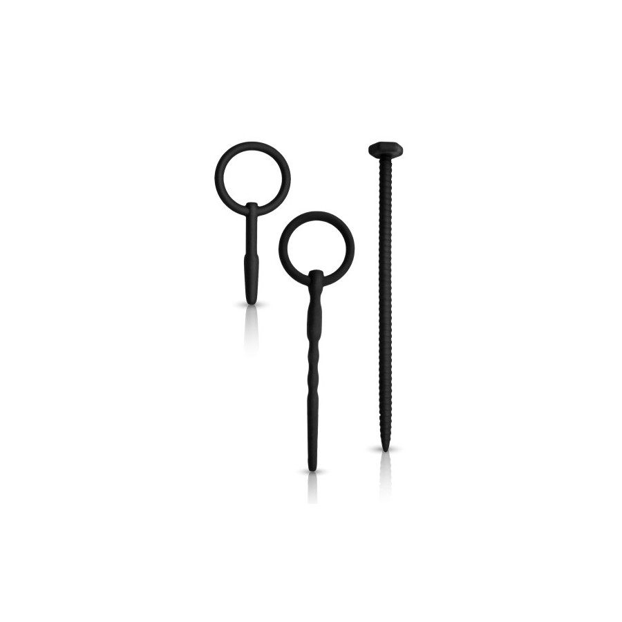 Lot de 3 Tiges et plug d'urètre Knot Sound Diamètre 7mm