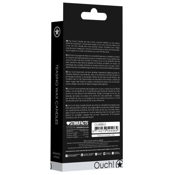 Lot de 4 mini bougies SM Wax Noire