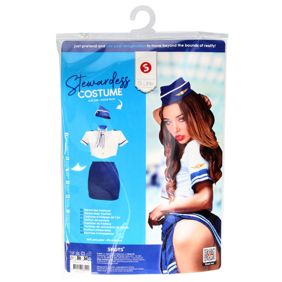 Costume sexy d'Hôtesse de l'air Stewardness S/M