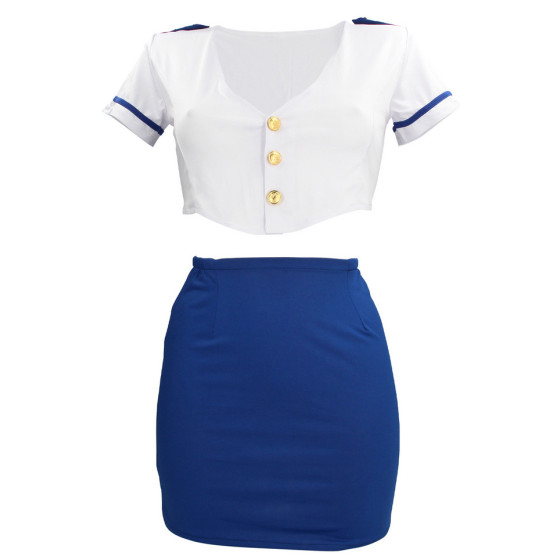 Costume sexy d'Hôtesse de l'air Stewardness S/M