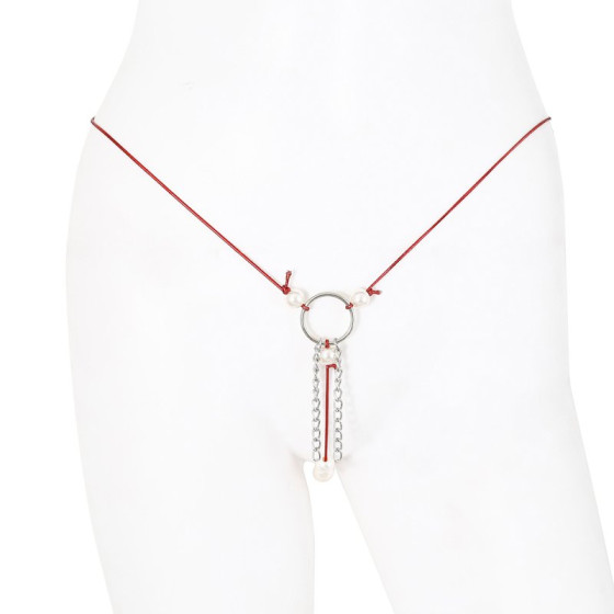 String avec Perles Garcia Rouge