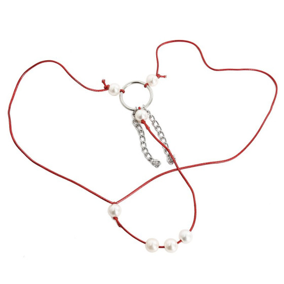 String avec Perles Garcia Rouge