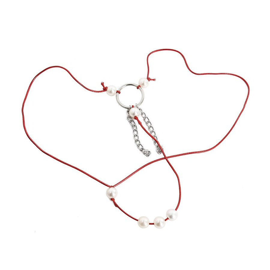 String avec Perles Garcia Rouge