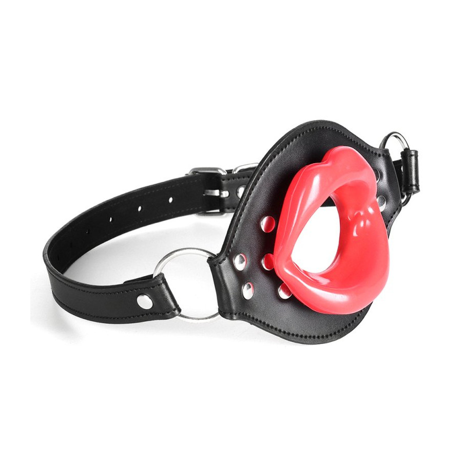Bâillon Lips Gag Noir-Rouge