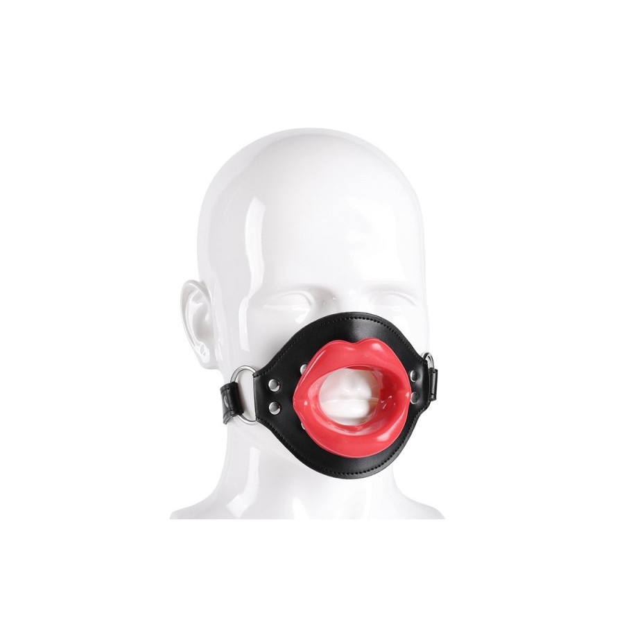 Bâillon Lips Gag Noir-Rouge