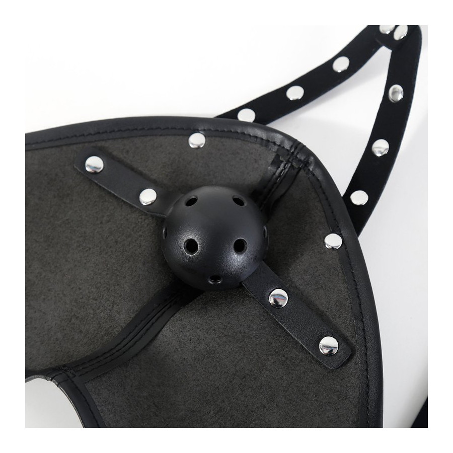 Masque avec Bâillon-Boule Gagown Noir