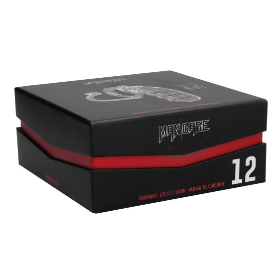 Cage de chasteté avec Plug ManCage Modèle 12 13 x 4.5 cm Transparente