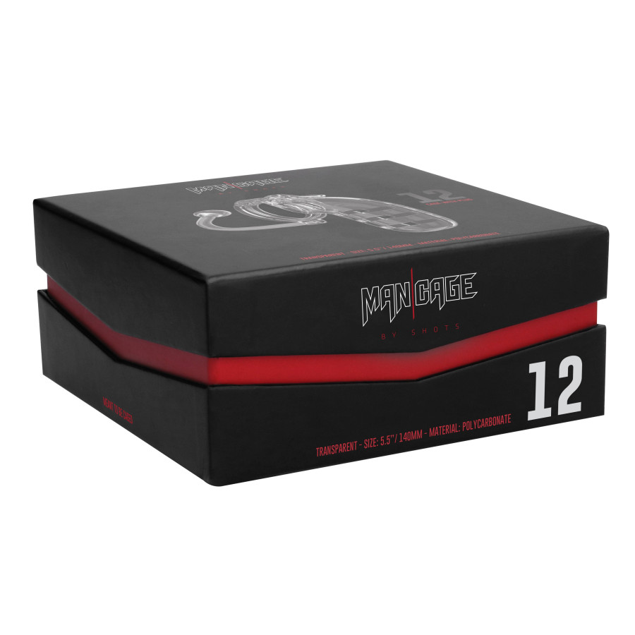 Cage de chasteté avec Plug ManCage Modèle 12 13 x 4.5 cm Transparente