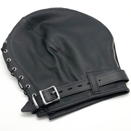 Cagoule sensorielle en cuir