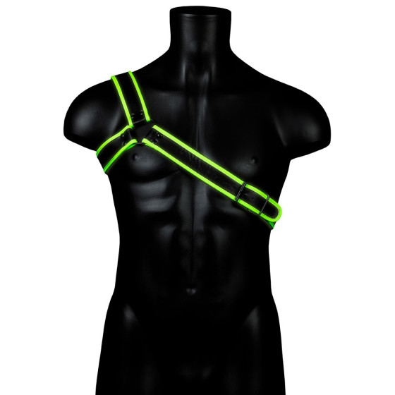 Harnais phosphorescent Gladiator Glow Noir-Vert Neon