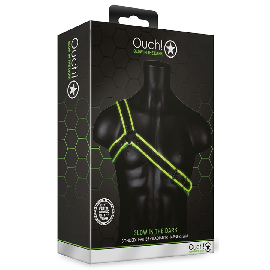 Harnais phosphorescent Gladiator Glow Noir-Vert Neon