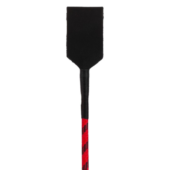 Cravache cuir et nylon Neon Stick 72cm Noir-Rouge