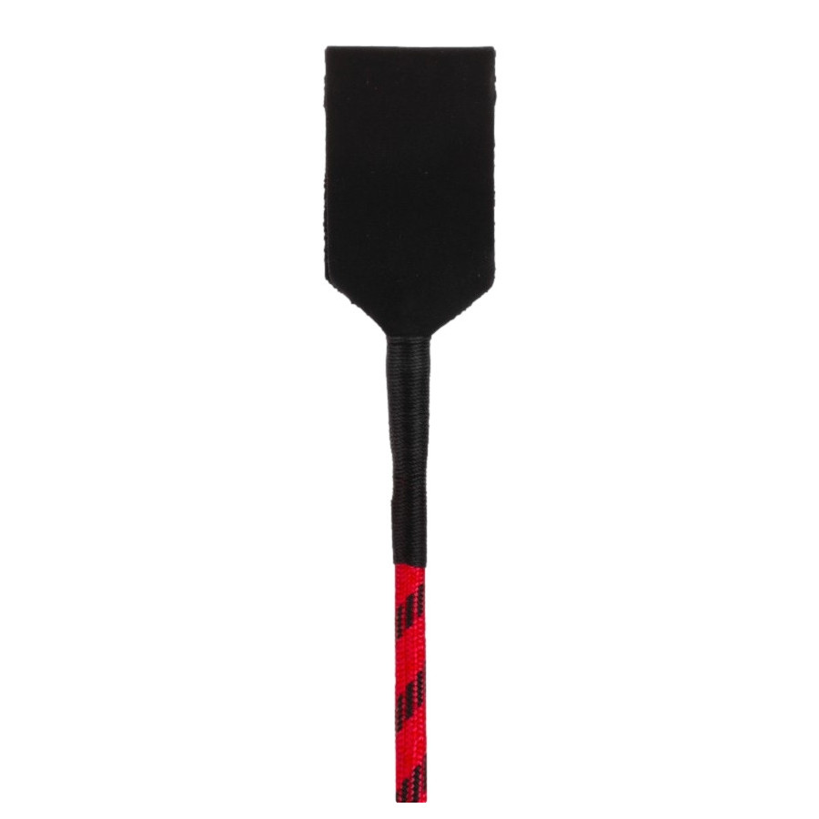 Cravache cuir et nylon Neon Stick 72cm Noir-Rouge