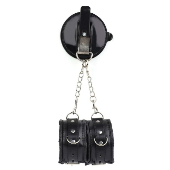 Menottes avec Ventouse Strongcup Noires