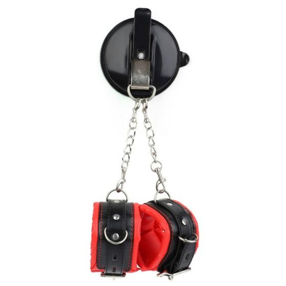 Menottes avec Ventouse Strongcup Rouges