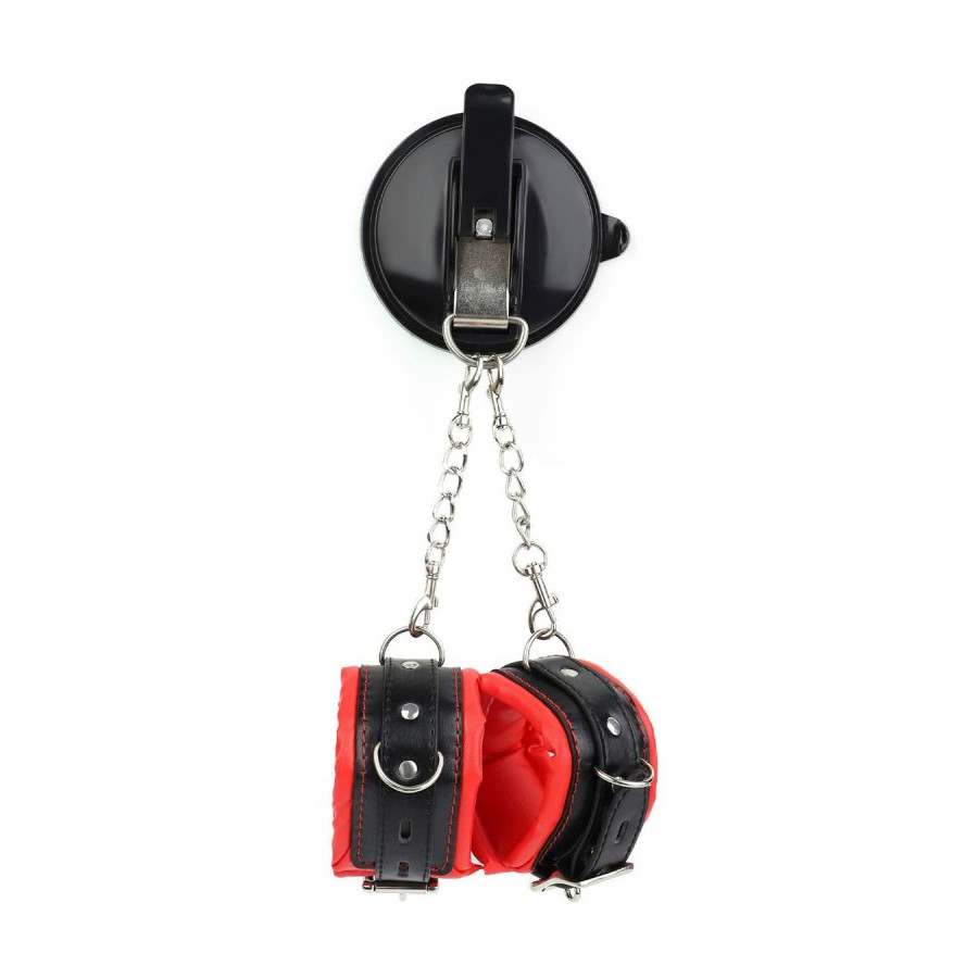 Menottes avec Ventouse Strongcup Rouges