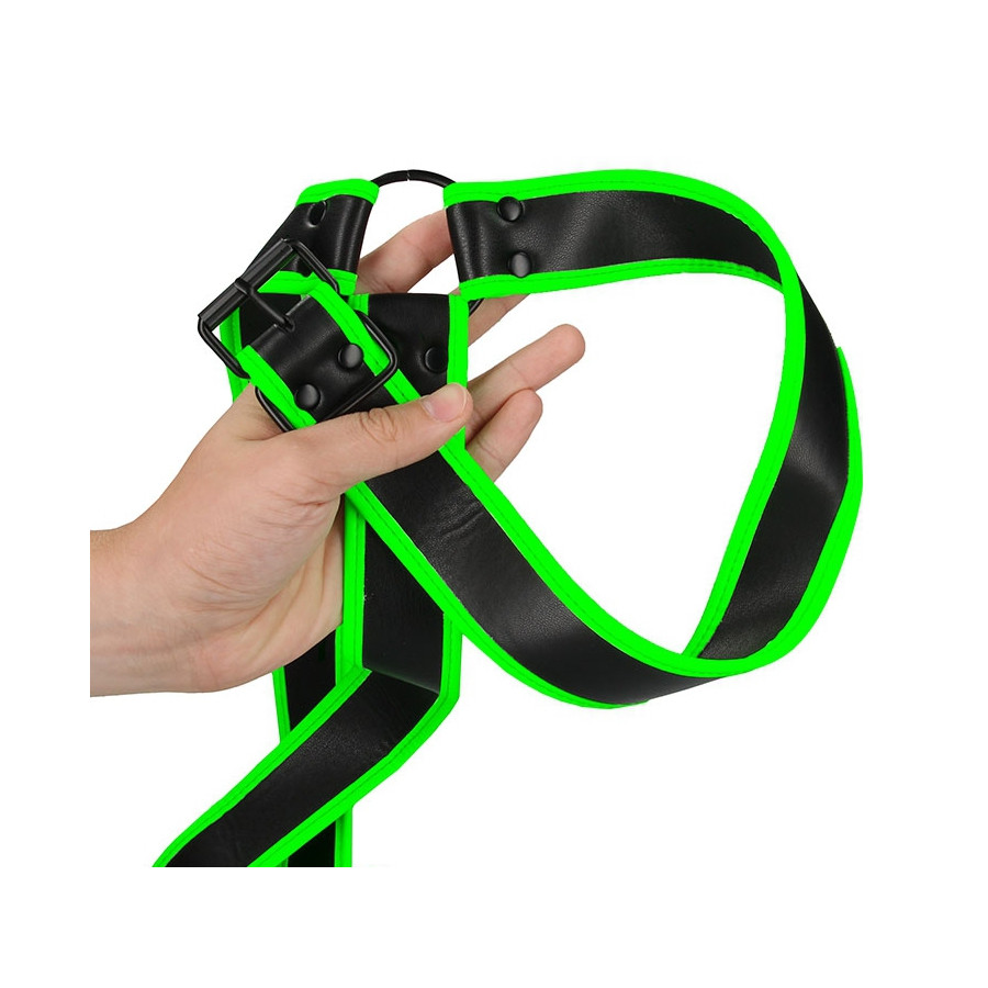 Harnais phosphorescent Gladiator Glow Noir-Vert Neon