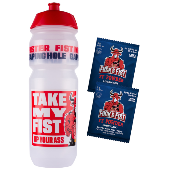 Bouteille pour Lubrifiant Fuck & Fist 750ml + 2 Sachets FF POWDER 6g
