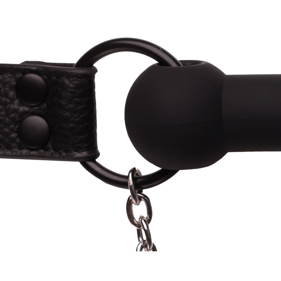 Bâillon avec Pinces Tétons Nipple Gag Noir