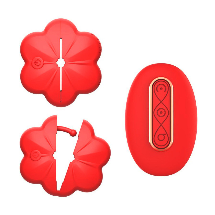 Pinces à Seins Vibrantes Flower Cheast Rouges