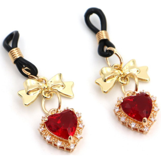 Pince-Tétons Heart Diamond Rouge