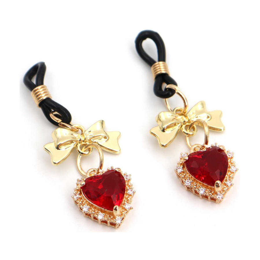 Pince-Tétons Heart Diamond Rouge