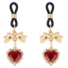 Heart Diamond red nipple clamp