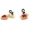 Heart Diamond red nipple clamp