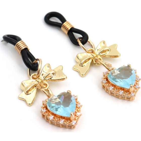 Pince-Tétons Heart Diamond Bleu