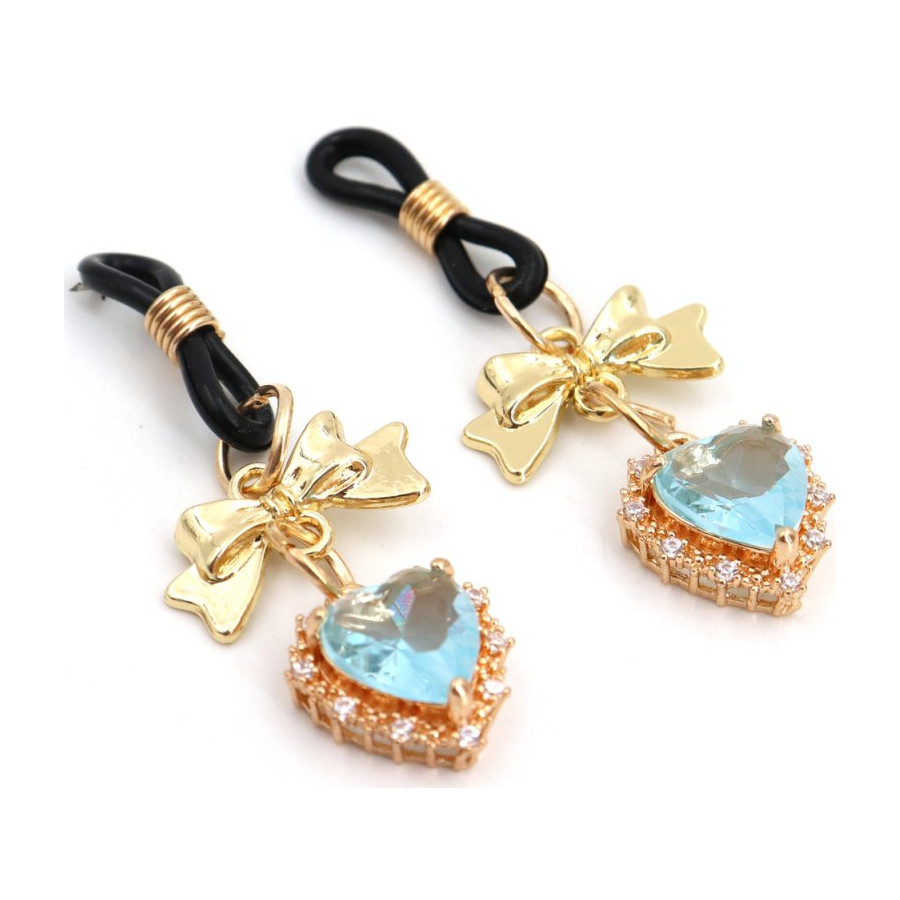 Pince-Tétons Heart Diamond Bleu