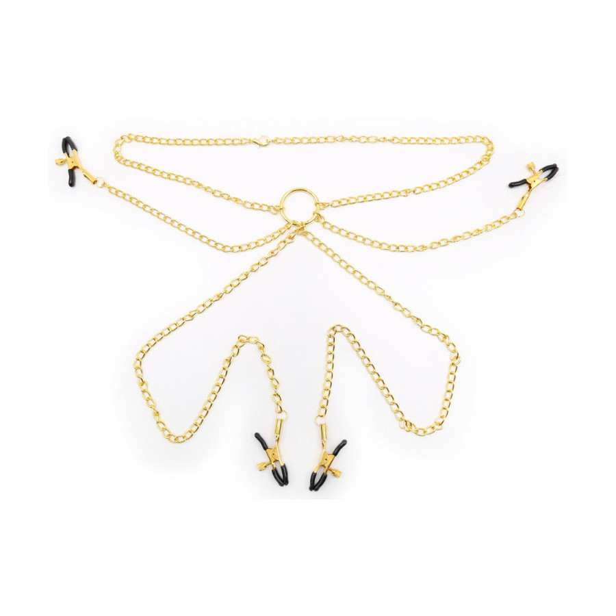 Pinces pour tétons et zones intimes Nipple Quattuor Doré