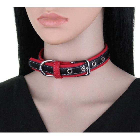 Collier Bicolore Simili Contrasted Rouge