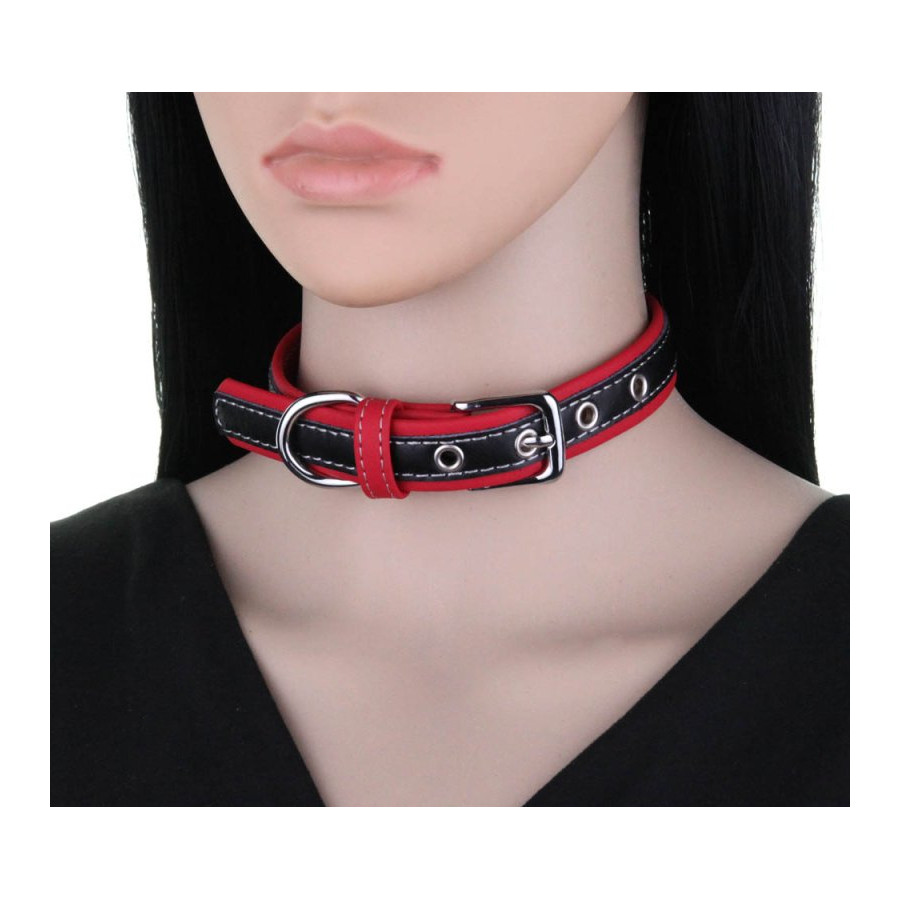 Collier Bicolore Simili Contrasted Rouge