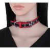 Two-tone Simili Contrasted Necklace Red